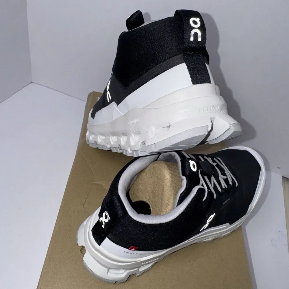 On Cloudhero Mid Waterproof Unisex Kids Sneakers Black/White US 3.5 EU 35.5 NIB